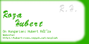 roza hubert business card